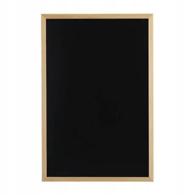 Tablica Kredowa magnetyczna Czarna  z Ramką 60 x 40 na Ścianę do Zawieszenia