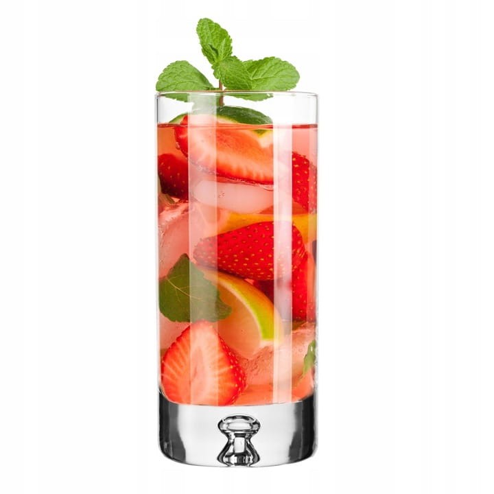 Wysokie Szklanki Lagrima Krosno 6 szt 300 ml  do Napojów Drinków  z Grubym Dnem