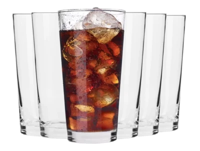 Wysokie Szklanki do Piwa Wody Drinków Napojów Krosno 6 szt 350 ml  Zestaw