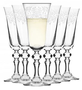 KIELISZEK DO SZAMPANA PROSECCO KRISTA DECO 150ml KROSNO ELEGANCIE ZE WZOREM 1szt.