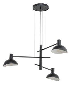 ARTIS 3 lampa wisząca czarny stal lakierowana Sigma lighting