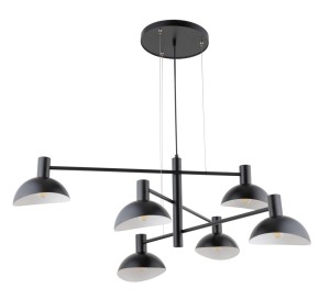ARTIS 6 lampa wisząca czarny stal lakierowana Sigma lighting