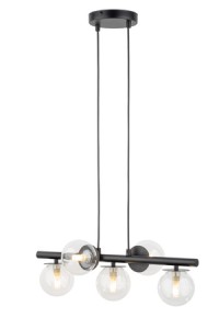 AVOLA zwis kulki 5 czarne/transparentne stal lakierowana Sigma lighting