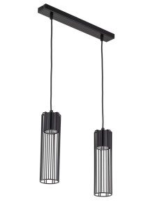 FOBIA 2 lampa wisząca prosty czarny stal lakierowana Sigma lighting
