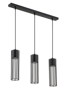 FOBIA 3 lampa wisząca prosty czarny stal lakierowana Sigma lighting