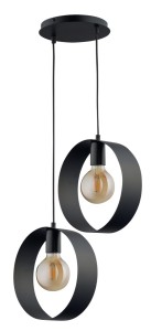 HAPPY 2  czarny lampa wisząca stal lakierowana Sigma lighting