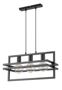 MERCI 3 lampa wisząca czarny stal lakierowana Sigma lighting
