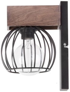 KINKIET MILAN BRĄZ stal lakierowana + sklejka Sigma lighting