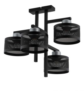 OFF 4 plafon  CZARNY SREBRNY stal lakierowana Sigma lighting