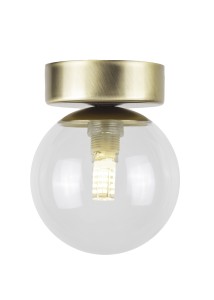 PERLA LUX 1 plafon transparentny stal mosiądzowana Sigma lighting