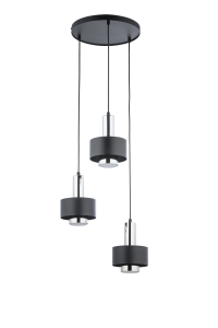 RIF LUX 3 KOŁO czarny/srebrny stal lakierowana, nikiel Sigma lighting