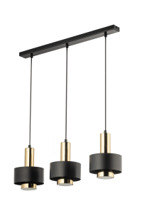 RIF LUX 3 czarny/złoty stal lakierowana, stal mosiądzowana Sigma lighting