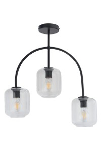 SHINE 3 plafon  czarny/transparentny stal lakierowana  Sigma lighting