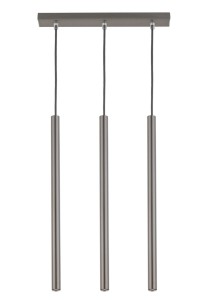 SOPEL 3 PROSTY SREBRNY lampa wisząca stal lakierowana / painted steel