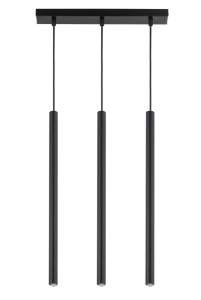 SOPEL 3 PROSTY CZARNY lampa wisząca stal lakierowana / painted steel