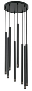 SOPEL LASER 8 CZARNY lampa wisząca stal lakierowana Sigma lighting
