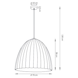 TELMA L ZŁOTY lampa wisząca kompozyt mineralny Sigma lighting