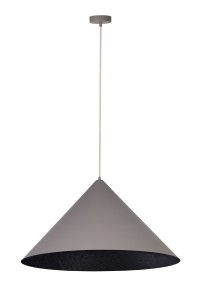 Vesuvio taupe/czarny M 3xE27 kompozyt minelany, stal lakierowana