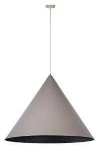 Vesuvio taupe/czarny L 3xE27  kompozyt minelany, stal lakierowana