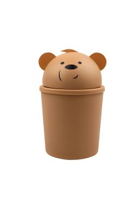 Mini kosz na śmieci brązowy miś pod biurko dla dzieci 1,5L 20 cm