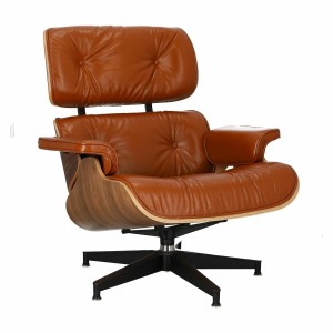 Fotel Fernity Vip brązowy/walnut z obrotową bazą aluminiową