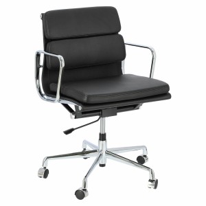 Fernity Fotel biurowy CH2171T czarna skóra chrom