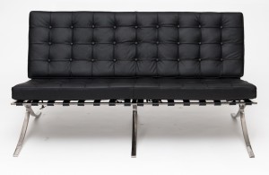 Fernity Sofa BA2 2 osobowa, czarna ekoskóra