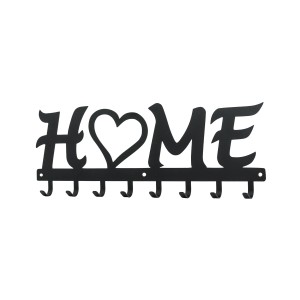 Fernity Wieszak ścienny Home czarny z 8 haczykami