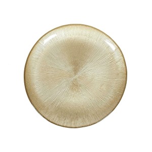 Fernity Talerz Dore 21cm złoty, szklany, mikrofalówka, zmywarka