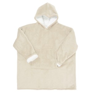 Fernity Bluza ocieplana / snuddie z kieszenią     beżowa
