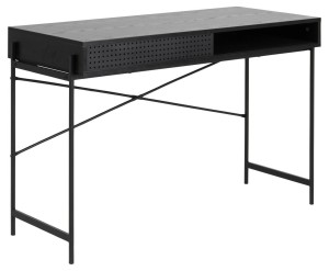 Fernity Biurko Angus czarne, minimalistyczne, 50 cm głębokości