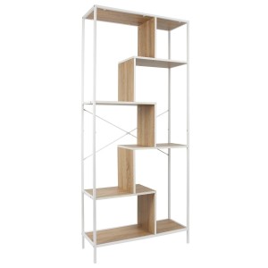 Fernity Regał Rack L biały, półki MDF, metalowe wzmocnienia