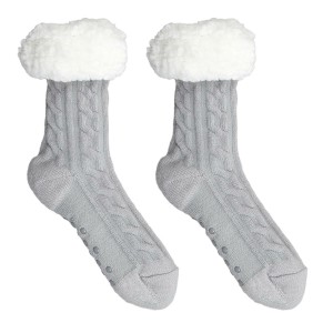 Fernity Skarpety z tłoczonym wzorem szare 39-42