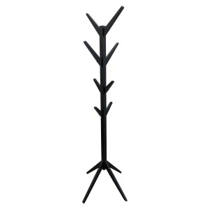 Fernity Wieszak na ubrania Tree, 8 haków, czarny, MDF
