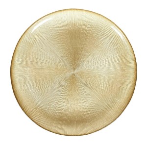Fernity Talerz Dore 27cm złoty, szklany, mikrofalówka, zmywarka