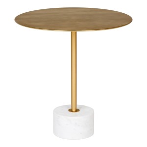 Fernity Stolik kawowy Lecco 51 cm złoty, okrągły, metalowy