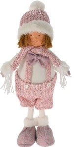 Fernity Figurka chłopczyk 38cm różowy do dekoracji wnętrz
