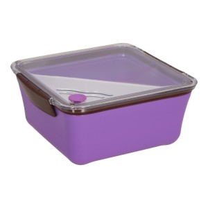 Fernity Lunch box Divided z widelcem 2,6l         fioletowy