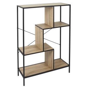 Fernity Regał Rack M czarny z półkami MDF