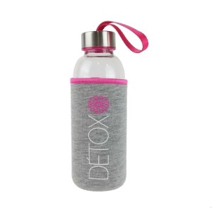 Fernity Butelka z neoprenowym pokrowcem 400ml     różowa
