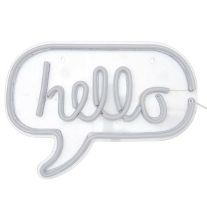 Fernity Lampa Neon LED "Hello" w Kształcie Dymku