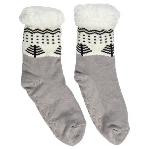 Fernity Skarpety zimowe sherpa ze wzorem rozmiar  39-42 szare