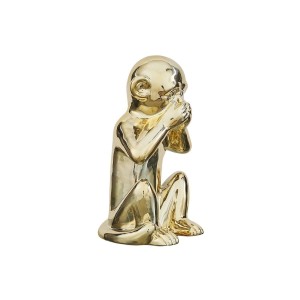 Fernity Figurka małpki ceramiczna złota L