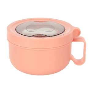Fernity Okrągły Lunch box pomarańczowy z widelcem