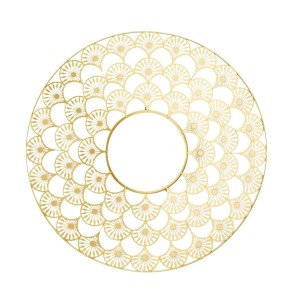 Fernity Lustro Mandala 70 cm, złote, okrągłe