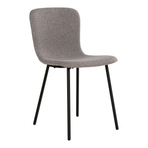 Fernity Krzesło Halden szare/czarne, minimalistyczne, metalowa podstawa