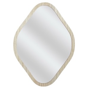 Fernity Lustro Diamond z naturalną ramą drewnianą 60x44 cm