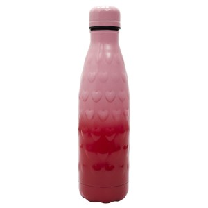 Fernity Butelka termiczna 500ml serca             różowo-czerwona
