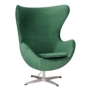 Fernity Fotel Jajo Velvet zielone/ srebrna        podstawa