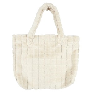 Fernity Torba shopper futrzana kremowa